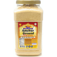 Rani Amchur (Mango) Ground 5lbs (80oz) Bulk, PET Jar ~ All Natural, Indian Origin | No Color | Gluten Friendly | Vegan | NON-GMO | No Salt or fillers