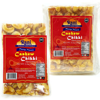 Rani Cashew Chikki (Brittle Candy) 3.5oz (100g) x Pack of 2 ~ All Natural | Vegan | No colors | Gluten Friendly | Indian Origin