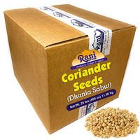 Rani Coriander (Dhania) Seeds Whole, Indian Spice 25 Pounds (400 Ounce) 11.36kg ~ Bulk Box ~ All Natural ~ Gluten Friendly | NON-GMO | Vegan | Indian Origin