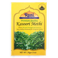 Rani Fenugreek Leaves Dried, All Natural (Kasoori Methi) 28g (1oz) ~ Gluten Free Ingredients | NON-GMO ~ Vegan