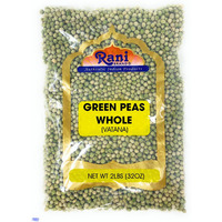 Rani Green Peas Whole, Dried (Vatana, Matar) 2lbs (32oz) ~ All Natural | Vegan | Gluten Friendly | Product of USA