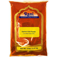 Rani Kashmiri Chilli Powder (Deggi Mirch, Low Heat) Ground Indian Spice 5lbs (80oz) 5 Pounds, Bulk ~ All Natural, Salt-Free | Vegan | No Colors | Gluten Friendly | NON-GMO | Indian Origin