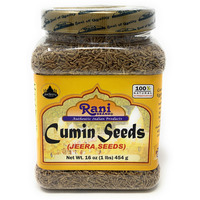 Rani Natural Cumin Seeds Whole (Jeera) Spice 16oz (454g) 1lb PET Jar ~ Gluten Free Ingredients | NON-GMO | Vegan | Indian Origin