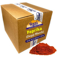 Rani Paprika (Deggi Mirch) Spice Powder, Ground 25 Pound (400 Ounce) 11.36kg ~ Bulk Box ~ All Natural, Salt-Free | Vegan | No Colors | Gluten Friendly | NON-GMO | Indian Origin