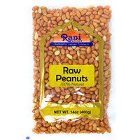 Rani Peanuts, Raw Whole With Skin (uncooked, unsalted) 14oz (400g) ~ All Natural | Vegan | Gluten Free Ingredients | Fresh Product of USA ~ Spanish Grade Groundnut / Redskin