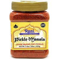 Rani Pickle (Achar) Masala Natural Indian Spice Blend 16oz (1lb) 454g PET Jar ~ Vegan | Gluten Friendly | NON-GMO | No colors | Indian Origin