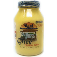 Rani Pure Natural Ghee from Grass Fed Cows (Clarified Butter) 2lb (32oz) ~ Glass Jar | Paleo Friendly | Keto Friendly | Gluten Free