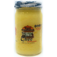 Rani Pure Natural Ghee from Grass Fed Cows (Clarified Butter) 8oz (227g) ~ Glass Jar | Paleo Friendly | Keto Friendly | Gluten Free