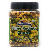 Rani Roasted Chana (Chickpeas) Lime Podina (Mint) Flavor 14oz (400g) ~ All Natural | Vegan | No Preservatives | No Colors | Great Snack, Ready to Eat, Seasoned with 5 Spices, Indian Origin