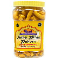 Rani Sabji Pakora 14oz (400g) PET Jar ~ Plain, Gluten Friendly ~ All Natural | Vegan | No Preservatives | No Colors | Indian Origin