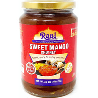 Rani Sweet Mango Chutney (Indian Preserve) 36oz (2.2lbs) 1kg ~ Value Pack, Glass Jar, Ready to eat, Vegan ~ Gluten Free Ingredients, All Natural, NON-GMO