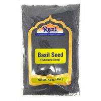 Rani Tukmaria (Natural Holy Basil Seeds) 14oz (400g) Used for Falooda / Sabja Dessert, Spice & Ayurveda Herbal ~ Gluten Friendly | NON-GMO | Vegan | Indian Origin