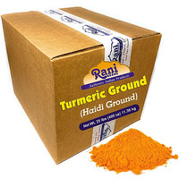 Rani Turmeric (Haldi) Root Powder Spice, (High Curcumin Content), 25-Pound (400 Ounce) (25lbs) 11.36kg ~ Bulk Box ~ All Natural | 100% Pure | Vegan | Gluten Friendly | NON-GMO | Indian Origin