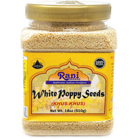 Rani White Poppy Seeds Whole (Khus Khus) Spice 18oz (510g) ~ Natural | Vegan | Gluten Free Ingredients | NON-GMO | Indian Origin