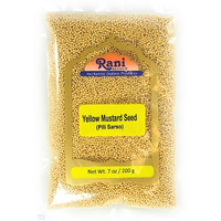 Rani Yellow Mustard Seeds Whole Spice 7oz (200g) ~ All Natural | Vegan | Gluten Friendly | NON-GMO | Indian Origin