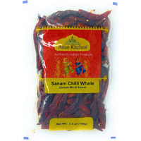 Asian Kitchen (By Rani Brand) Sanam Chilli Whole, Indian Chilli 3.5oz (100g) ~ All Natural, Vegan, Gluten Friendly, NON-GMO, Indian Origin