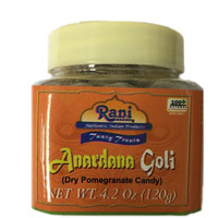 Rani Anardana Goli (Dry Pomegrante Candy) 3.88oz (110g) PET Jar ~ All Natural, Vegan, Gluten Friendly, Non-GMO, Indian Origin & Taste