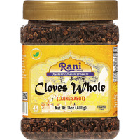Rani Cloves Whole (Laung) 14oz (400g) Great for Food, Tea, Pomander Balls and Potpourri, Hand Selected, Spice, Bulk PET Jar ~ All Natural, NON-GMO, Vegan, Gluten Friendly, Indian Origin