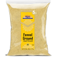 Rani Fennel Ground (Saunf) Powder Spice 80oz (5lbs) 2.27kg Bulk ~ All Natural, Gluten Friendly, NON-GMO, Kosher, Kosher, Vegan, Indian Origin