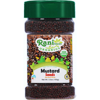 Rani Organic Black Mustard Seeds Whole Spice (Rai Sarson) 3.5oz (100g) PET Jar ~ All Natural, Vegan, Gluten Friendly, NON-GMO, Indian Origin, USDA Certified Organic