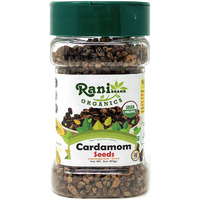 Rani Organic Cardamom (Elachi) Decorticated Seeds (from Green Cardamom) Indian Spice 3.5oz (100g) PET Jar ~ All Natural, Vegan, Gluten Friendly, NON-GMO, Indian Origin, USDA Certified Organic
