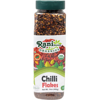 Rani Organic Chilli Flakes 14oz (400g) PET Jar ~ All Natural, No Color added, Gluten Friendly, Vegan, NON-GMO, Kosher, No Salt or fillers, USDA Certified Organic