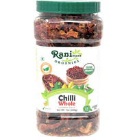 Rani Organic Chilli Whole (Lal Mirch Sabut) 7oz (200g) PET Jar ~ All Natural, Vegan, No Colors, Gluten Friendly, NON-GMO, Kosher, USDA Organic Certified