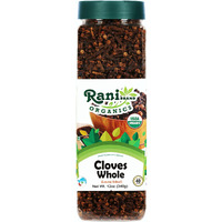 Rani Organic Cloves Whole (Laung Sabut) 12oz (340g) PET Jar, Great for Food, Tea, Pomander Balls and Potpourri ~ All Natural, Vegan, Gluten Friendly, Indian Origin, USDA Certified Organic