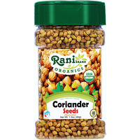 Rani Organic Coriander Seeds Whole (Dhania Sabut) 1.5oz (42g) PET Jar ~ All Natural, Vegan, Gluten Friendly, NON-GMO, Indian Origin, USDA Certified Organic