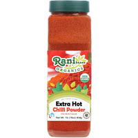 Rani Organic Extra Hot Chilli Powder (Hot Mirchi Ground) 16oz (1lb) 454g PET Jar ~ All Natural, Vegan, Gluten Friendly, NON-GMO, Indian Origin, USDA Certified Organic