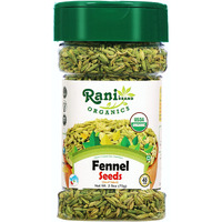 Rani Organic Fennel Seeds (Saunf Sabut) Whole Spice 2.5oz (70g) PET Jar ~ All Natural, Vegan, Gluten Friendly, NON-GMO, Indian Origin, USDA Certified Organic