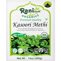 Rani Organic Fenugreek Leaves Dried (Kasoori Methi) 14oz (400g) ~ All Natural, Vegan, Gluten Friendly, NON-GMO, Indian Origin, USDA Certified Organic