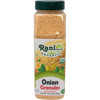 Rani Organic Granulated Onion (Pyaaz Granules) 16oz (1lb) 454g PET Jar ~ All Natural, Gluten Friendly, Vegan, NON-GMO, Kosher, No Salt or fillers, Indian Origin, USDA Certified Organic
