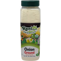 Rani Organic Ground Onion (Pyaaz Powder) 16oz (1lb) 454g PET Jar ~ All Natural, Gluten Friendly, Vegan, NON-GMO, Kosher, No Salt or fillers, Indian Origin, USDA Certified Organic