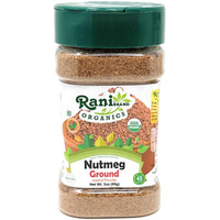Rani Organic Nutmeg (Jaiphul) Ground Powder Spice 3oz (85g) PET Jar ~ All Natural, Vegan, Gluten Friendly, NON-GMO, Kosher, Indian Origin, USDA Certified Organic