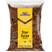 Rani Star Anise Seeds, Whole Pods (Badian Khatai) Spice 14oz (400g) ~ All Natural, Gluten Friendly, NON-GMO, Kosher, Vegan, Indian Origin (Size: 14oz (400g))