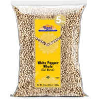 Rani White Pepper (Gol Mirch), Whole Spice 80oz (5lbs) 2.27kg Bulk ~ All Natural, Vegan, Gluten Friendly| NON-GMO, Indian Origin (Size: 80oz (5lbs) 2.27kg)