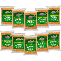 Rani Crushed Peanut Chikki (Brittle Candy) 3.5oz (100g) x Pack of 10 ~ All Natural, Vegan, Kosher, No colors, Gluten Friendly, Indian Origin