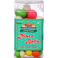 Rani Disco Balls 5.25oz (150g) Vacuum Sealed, Easy Open Top, Resealable Container ~ Indian Tasty Treats, Vegan, Gluten Friendly, NON-GMO, Indian Origin