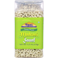 Rani Madrasi Saunf 5.25oz (150g) Vacuum Sealed, Easy Open Top, Resealable Container ~ Indian Tasty Treats, Vegan, Gluten Friendly, NON-GMO, Indian Origin