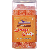 Rani Orange Candy 5.25oz (150g) Vacuum Sealed, Easy Open Top, Resealable Container ~ Indian Tasty Treats, Vegan, Gluten Friendly, NON-GMO, Indian Origin