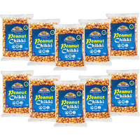 Rani Peanut Chikki (Brittle Candy) 3.5oz (100g) x Pack of 10 ~ All Natural, Vegan, Kosher, No colors, Gluten Friendly, Indian Origin