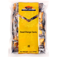 Rani Swad Orange Candy 7oz (200g) Individually Wrapped ~ Indian Tasty Treats, Vegan, Gluten Friendly, NON-GMO, Indian Origin (Size: 7oz (200g))