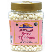 Rani Sweet Makhana (Sugar Candy) 17.5oz (1.1lbs) 500g PET Jar ~ All Natural, Vegan, No Preservatives, Gluten Friendly, Indian Origin, Ready to Eat (Size: 17.5oz (1.1lbs) 500g)