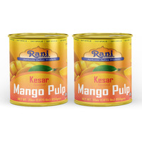 Rani Mango Pulp Puree (Makes Mango Lassi Shakes) Kesar Sweetened 30oz (1.875lbs) 850g Pack of 2 ~ Kosher, All Natural, NON-GMO, Vegan, No colors, Gluten Friendly, Indian Origin