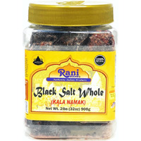 Rani Black Salt Raw Whole (Kala Namak) Mineral 32oz (2lbs) 908g PET Jar ~ Unrefined, Pure and Natural, Vegan, Gluten Friendly, NON-GMO, Indian Origin, Perfect for Tofu Scramble