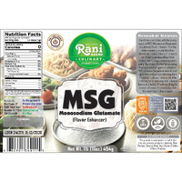Rani MSG (Monosodium Glutamate) 16oz (1lb) 454g PET Jar ~ Flavor Enhancer, Umami Seasoning, Perfect for stir-frying, roasting, soups, Gluten Friendly, Vegan, NON-GMO, Kosher, Indian Origin