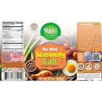 Rani No MSG Seasoning Salt (All Purpose Seasonign Salt) 10.5oz (300g) PET Jar ~ All Natural, Gluten Friendly, NON-GMO, Kosher, Vegan, Indian Origin