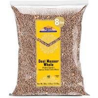 Rani Desi Masoor (Masur) Whole 128oz (8lbs) 3.63kg (aka. Pardina Spanish/American Brown Lentils Whole) Bulk ~ All Natural, Vegan, Gluten Friendly, Kosher, Product of USA