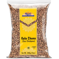 Rani Kala Chana (Desi Chickpeas Chana with skin)14oz (400g) ~ All Natural, Gluten Friendly, NON-GMO, Kosher, Vegan, Indian Origin
